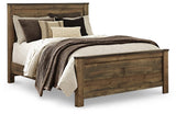 Trinell Brown Queen Panel Bed side detail