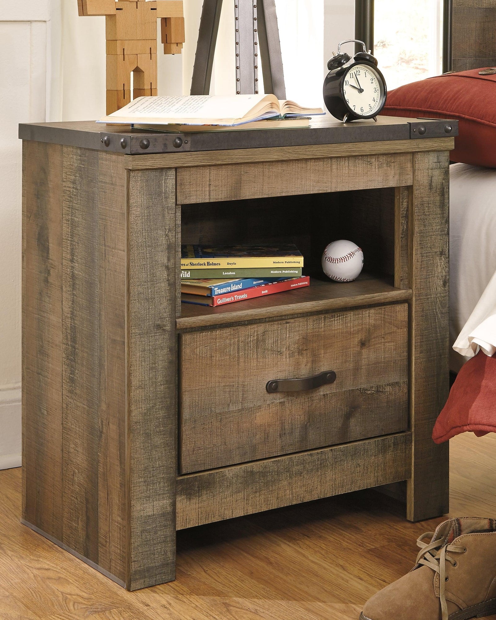 Trinell Brown Nightstand - Ella Furniture