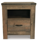 Trinell Nightstand angled view with lighting
