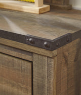 Top drawer open showing felt-lined interior
