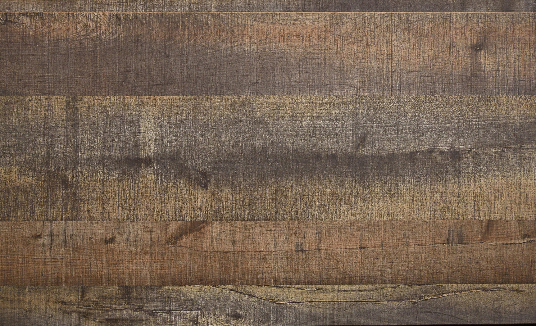 Close-up of warm rustic plank-style finish