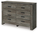 Frandern Gray Dresser front angled view