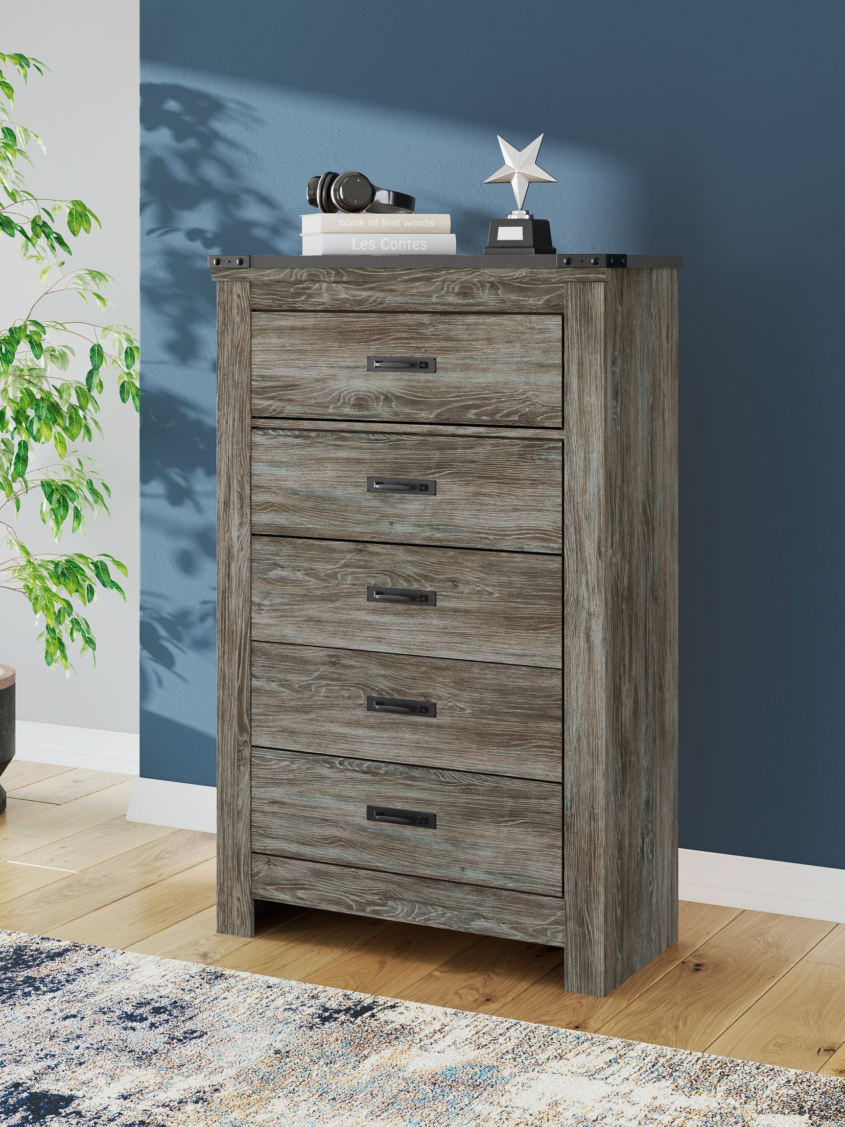 Frandern Gray Chest of Drawers