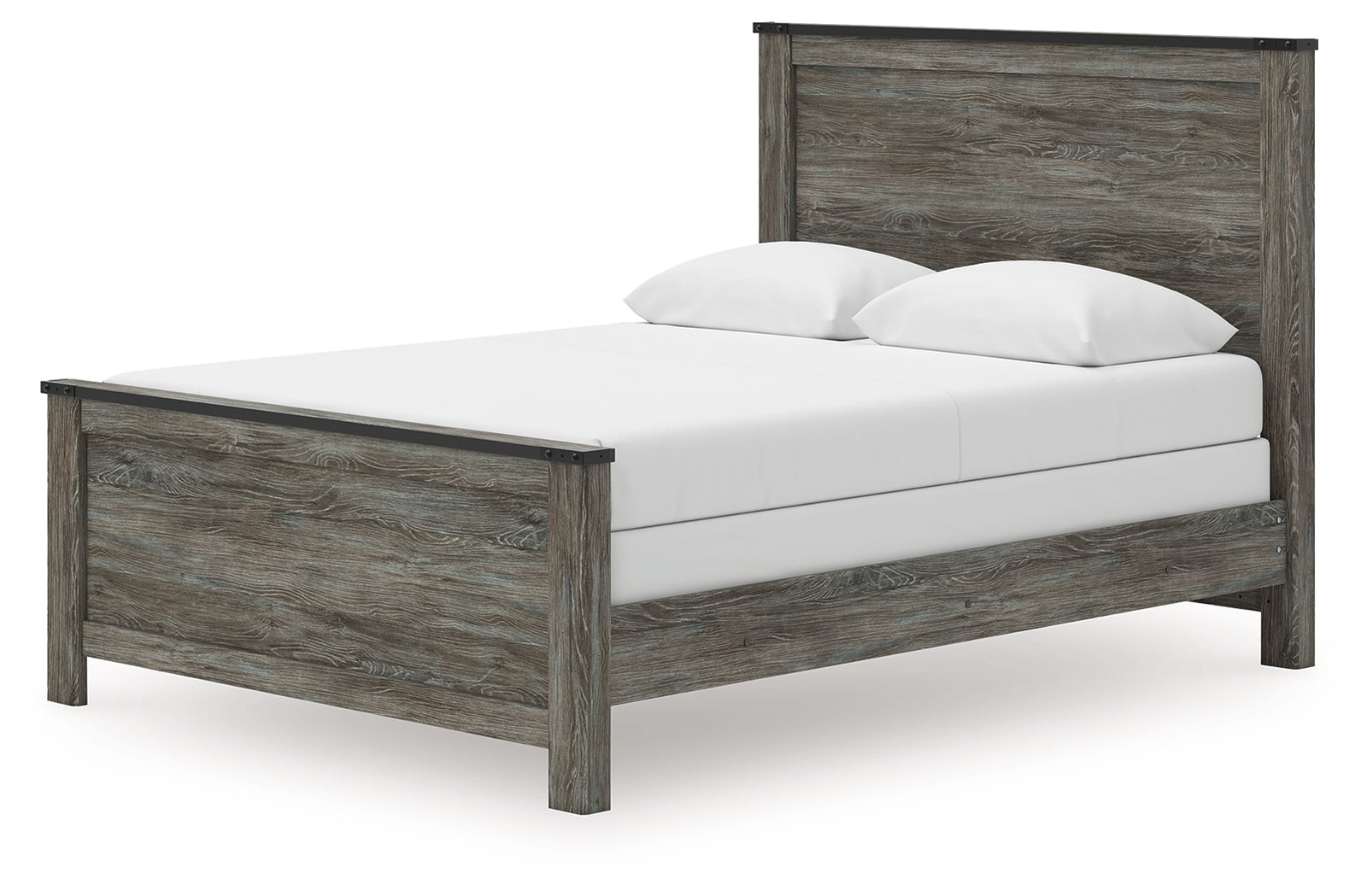 Frandern Black/Gray Queen Panel Bed
