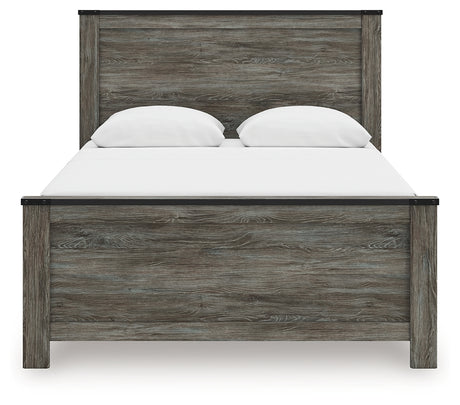 Head-on front view of Frandern Queen Panel Bed
