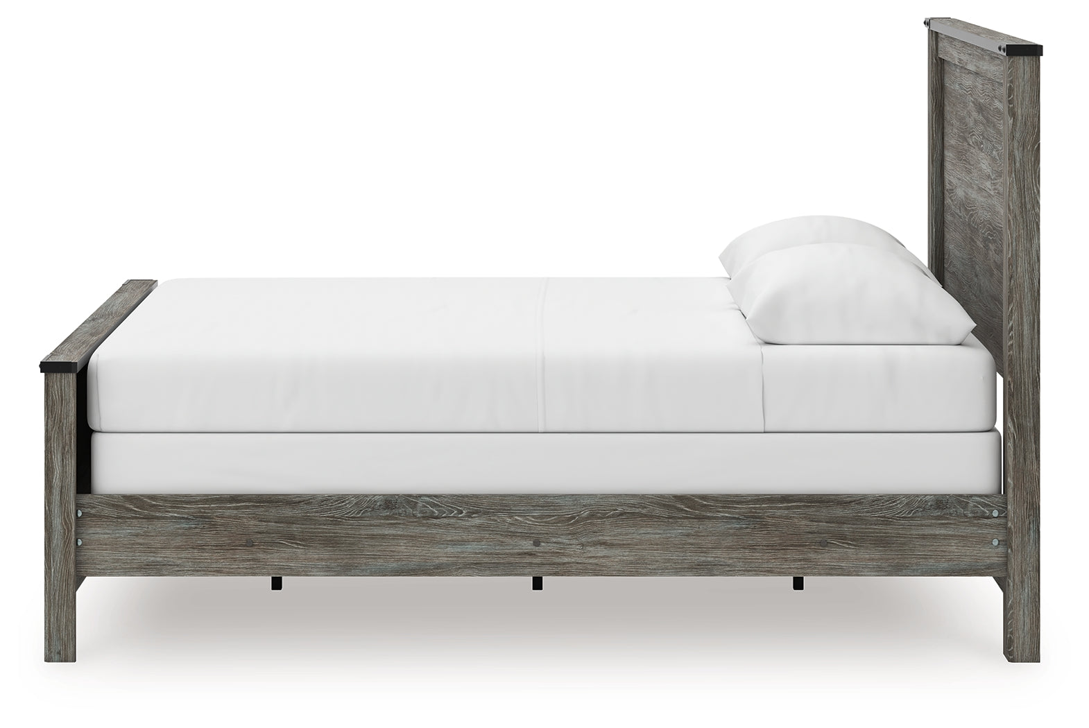 Side alternate angle showing bed rails