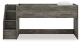 Frandern Gray Twin Loft Bed head-on view
