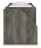 Frandern Gray Twin Loft Bed side view
