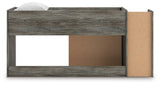 Frandern gray twin loft bed back view