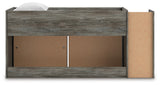 Frandern Gray Twin Loft Bed back view