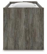 Frandern Gray Twin Loft Bed side alternate angle
