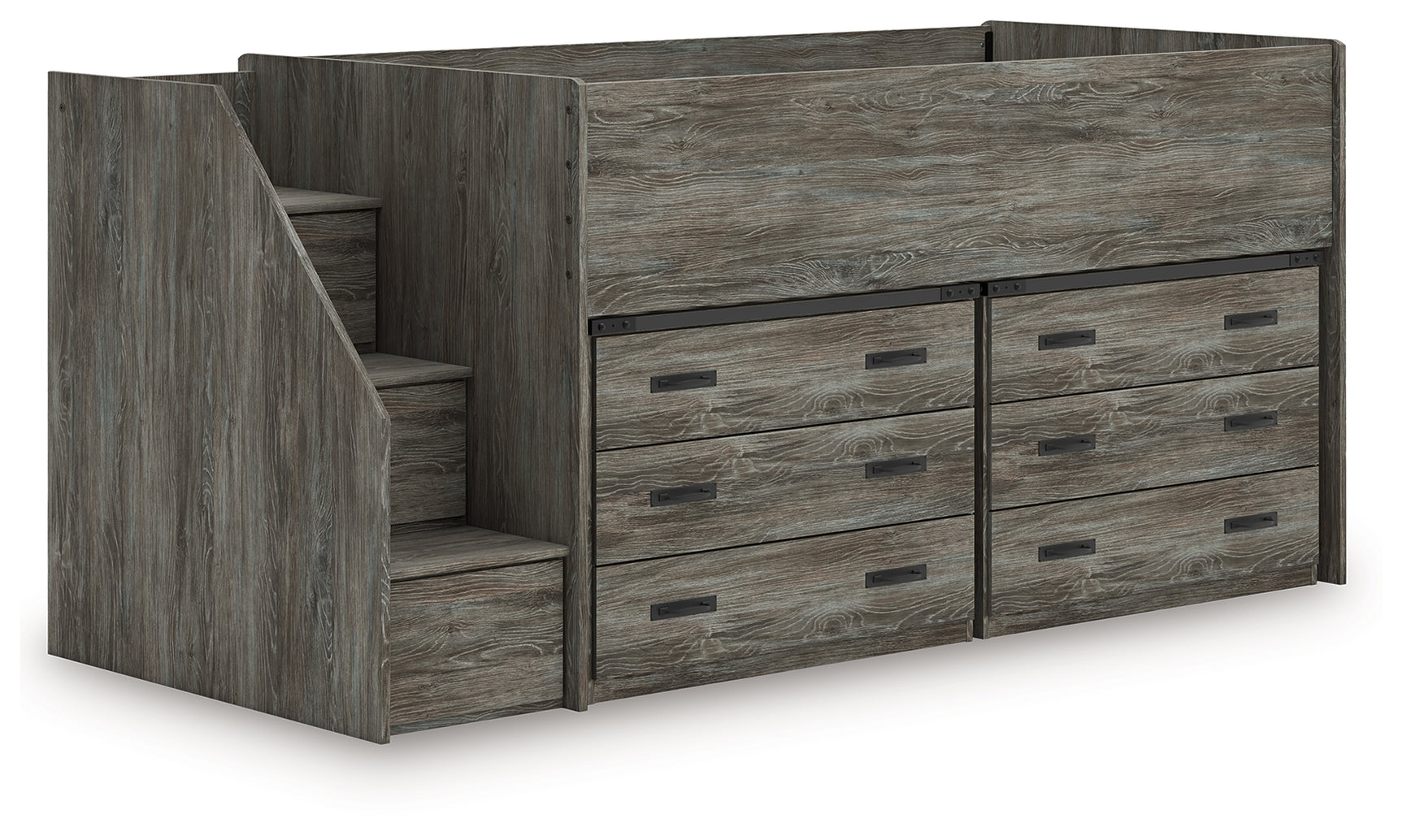 Frandern twin loft bed headboard front view