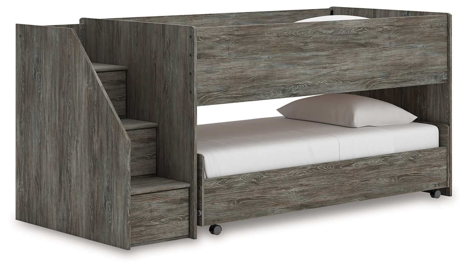 Frandern Gray Twin over Twin Loft Bed