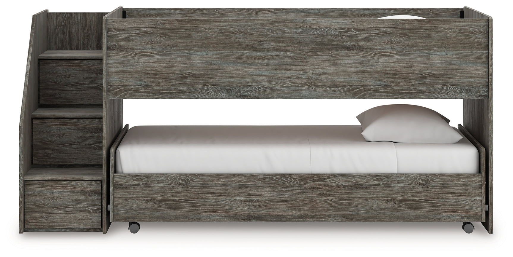 Frandern Gray Loft Bed front head-on view