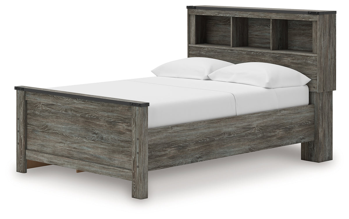 Close-up of nailhead accents on Frandern bed's headboard