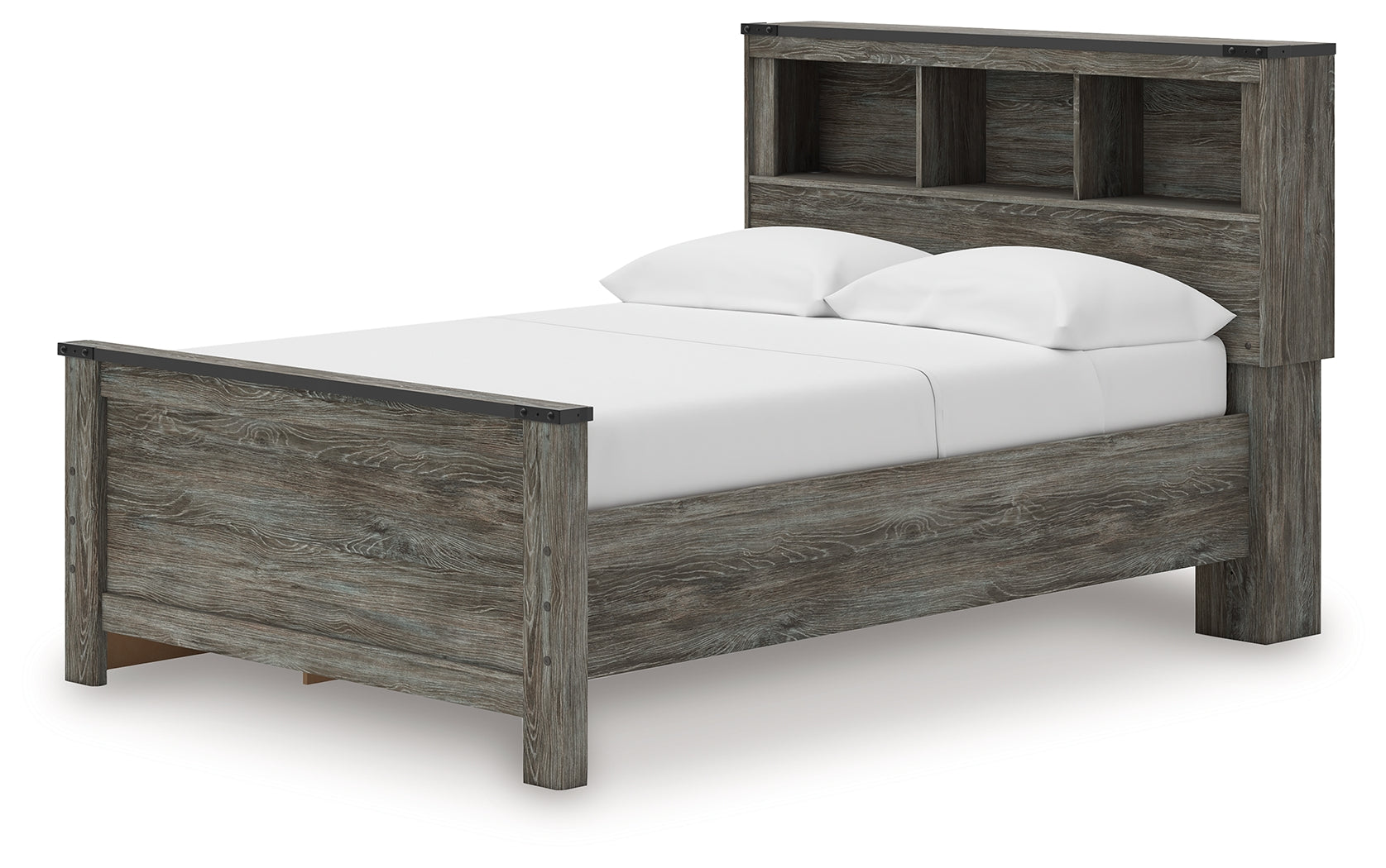 Close-up of nailhead accents on Frandern bed's headboard