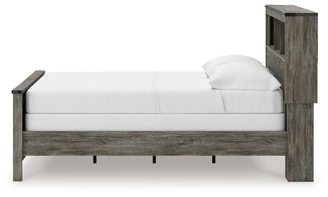 Side alternate view of Frandern Full Bookcase Panel Bed