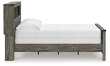 Side view of Frandern Full Bookcase Panel Bed