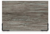 Frandern nightstand top view showing wood grain surface