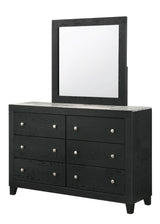Main view of dresser from Cadence Black Panel Bedroom Set