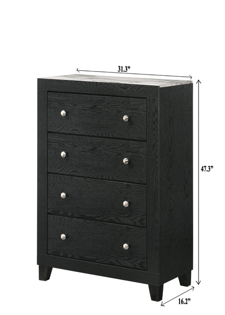 Top view of Cadence chest drawer handles