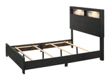 King size Cadence bed with LED lights on headboard illuminated