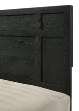 Main bedroom view of Cadence Black Panel Bedroom Set