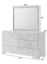 Ayla White Dresser drawer detail