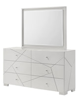 Ayla dresser front view white finish
