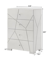 Ayla White Dresser front view