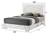 Ayla White LED Panel King Bed side profile
