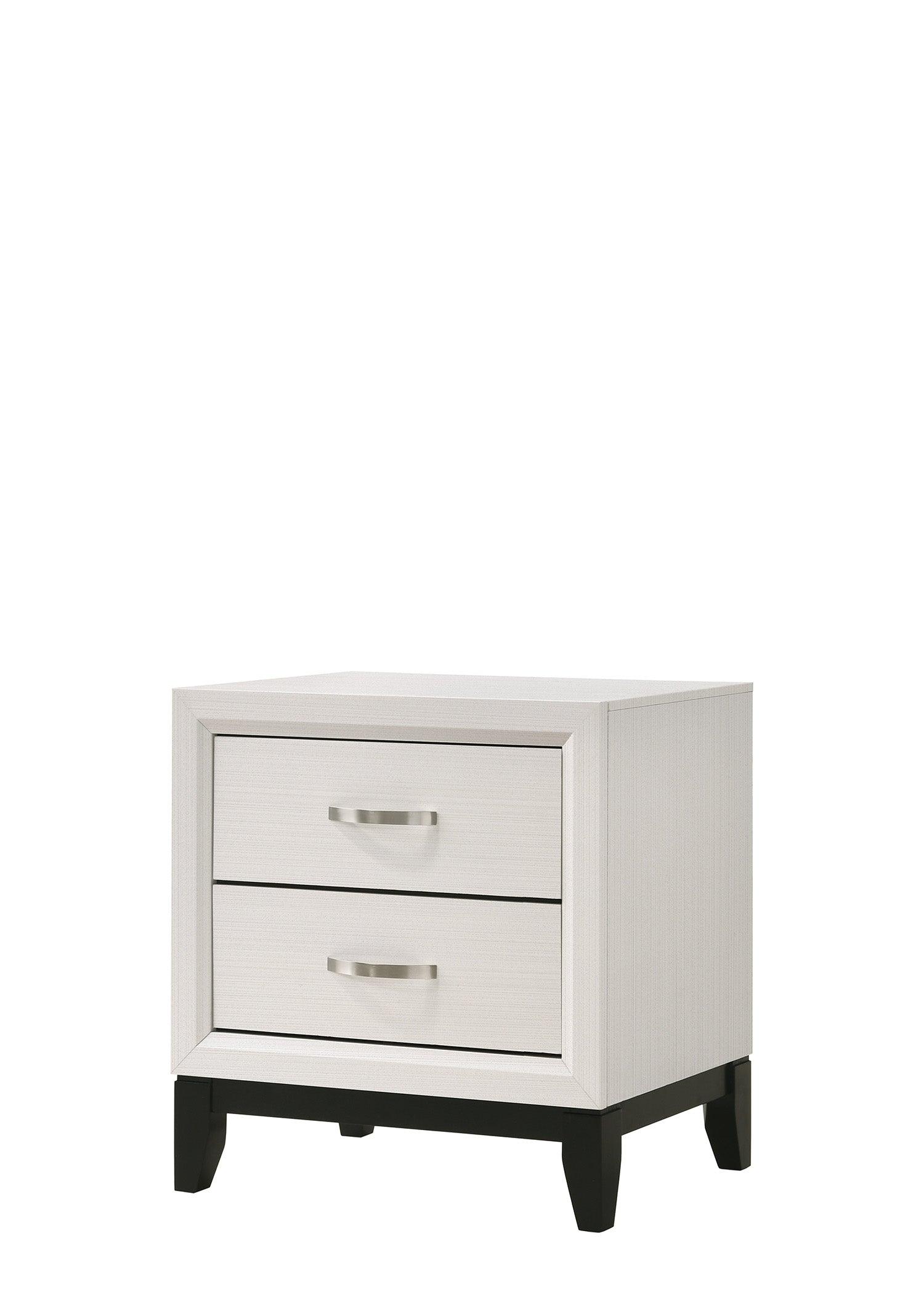 Akerson Chalk Nightstand in chalk finish