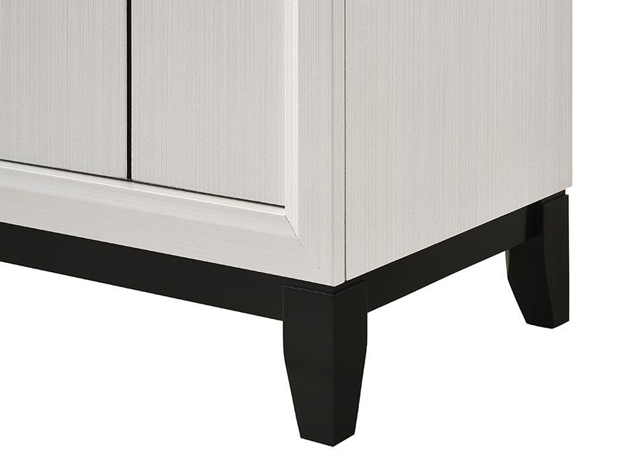 Akerson Chalk Twin Panel Bed front view