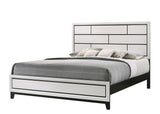 Akerson Chalk Queen Panel Bed with white chalk finish and classic design