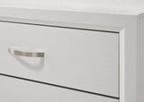 Akerson Chalk Queen Panel Bed with white chalk finish and classic design