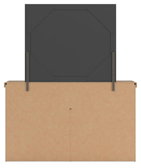 Savonport White/Brown Dresser and Mirror view 8