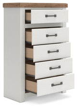 Savonport White/Brown Panel Storage Bedroom Set angled view