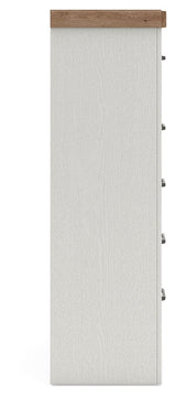 Savonport White/Brown Chest of Drawers view 7