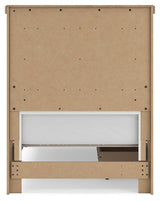 Savonport White/Brown Twin Panel Bed with Storage view 9