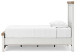 Savonport White/Brown Twin Panel Bed with Storage view 4