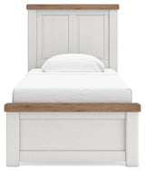 Savonport White/Brown Twin Panel Bed view 5