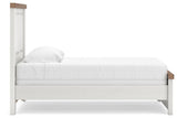 Savonport White/Brown Twin Panel Bed view 7