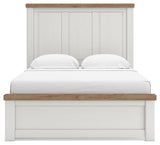 Savonport White/Brown Queen Panel Bed with Storage view 5