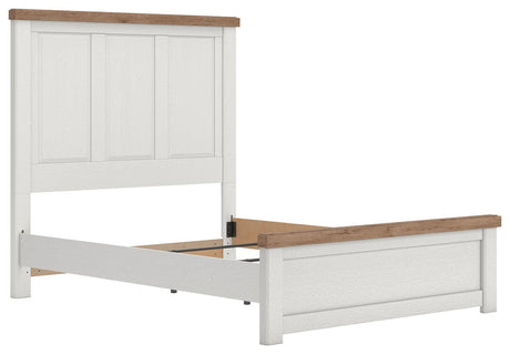 Savonport White/Brown Panel Bedroom Set angled view