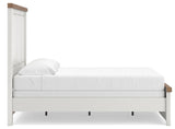 Savonport White/Brown Panel Bed. Dresser, Mirror Bedroom Set view 9