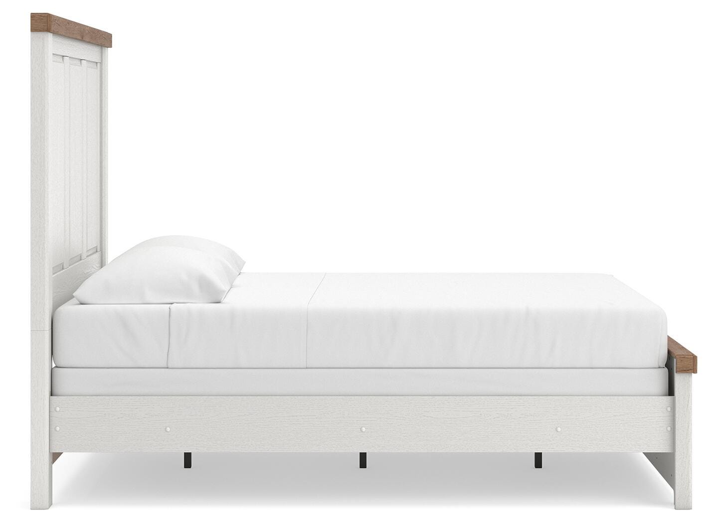 Savonport White/Brown Panel Bed. Dresser, Mirror Bedroom Set view 9
