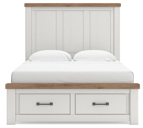 Savonport White/Brown Panel Storage Bedroom Set view 11
