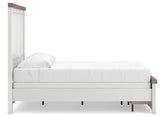 Savonport White/Brown Panel Storage Bed. Dresser, Mirror Bedroom Set view 8