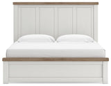 Savonport White/Brown King Panel Bed view 5