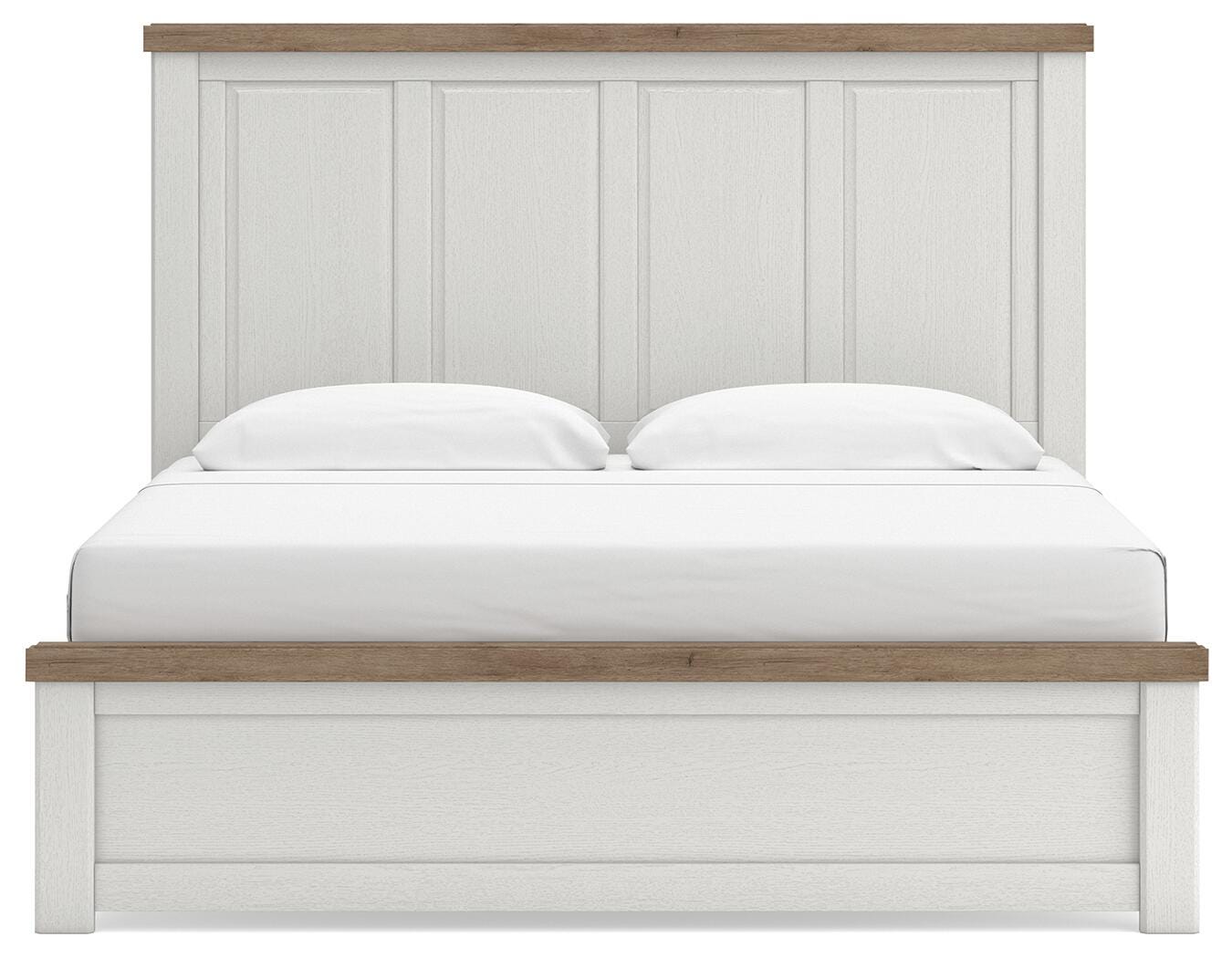 Savonport White/Brown King Panel Bed view 5